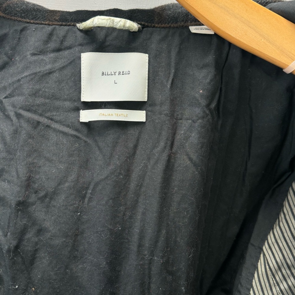 Billy Reid Men's Theo Shirt Jacket Black Plaid Size L - Picture 6 of 10
